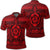 Hawaiian Turtle Polynesian Tribal Polo Shirt Red Unisex Black - Polynesian Pride