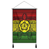 Hawaiian Turtle Polynesian Tribal Hanging Poster Reggae AH Hanging Poster Cotton And Linen - Polynesian Pride