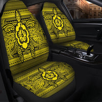 Hawaiian Turtle Polynesian Tribal Car Seat Covers Yellow AH - Polynesian Pride