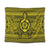 Hawaiian Turtle Polynesian Tribal Tapestry Yellow AH Wall Tapestry Black - Polynesian Pride