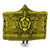 Hawaiian Turtle Polynesian Tribal Hooded Blanket Yellow AH Hooded Blanket White - Polynesian Pride