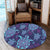 Hawaiian Turtle Polynesian Neon Round Carpet - AH - Polynesian Pride