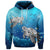 Custom Hawaiian Turtle Swim With Fish In The Ocean Polynesian Hoodie - Polynesian Pride