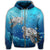 Hawaiian Turtle Swim With Fish In The Ocean Polynesian Zip Hoodie - Polynesian Pride