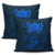 Hawaiian Turtles Hibiscus Plumeria Polynesian Pillow Covers - Blue - AH - Polynesian Pride