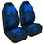 Hawaiian Turtles Hibiscus Plumeria Polynesian Car Seat Covers - Blue - AH Universal Fit Black - Polynesian Pride