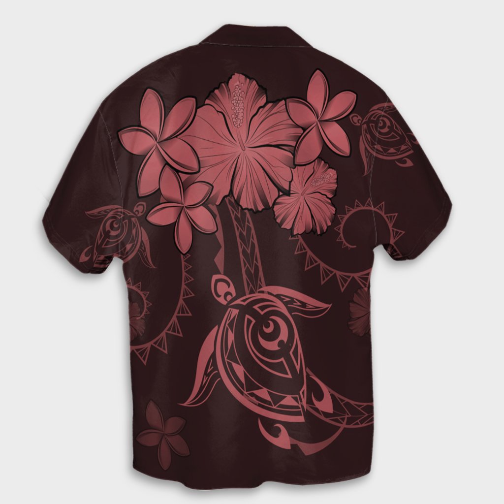Hawaiian Turtles Hibiscus Plumeria Polynesian Hawaiian Shirt - Pink - AH - Polynesian Pride