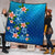 Hawaiian Tuttle And Plumeria Flower In The Sea Polynesian Premium Quilts - AH - Polynesian Pride