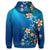 Hawaiian Tuttle and Plumeria Flower In The Sea Polynesian Zip Hoodie - Polynesian Pride
