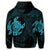Hawaiian Two Turtle Polynesian Zip Hoodie Blue - Polynesian Pride