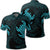 Hawaiian Two Turtle Polynesian Polo Shirt Blue Unisex Black - Polynesian Pride