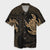 Hawaiian Two Turtle Polynesian Hawaiian Shirt Gold AH Unisex Black - Polynesian Pride