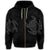 Hawaiian Two Turtle Polynesian Zip Hoodie Gray - Polynesian Pride