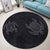 Hawaiian Two Turtle Polynesian Round Carpet Gray AH - Polynesian Pride