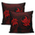 Hawaiian Two Turtle Polynesian Pillow Covers Red AH - Polynesian Pride