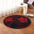 Hawaiian Two Turtle Polynesian Round Carpet Red AH - Polynesian Pride