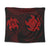 Hawaiian Two Turtle Polynesian Tapestry Red AH Wall Tapestry Black - Polynesian Pride