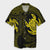 Hawaiian Two Turtle Polynesian Hawaiian Shirt Yellow AH Unisex Black - Polynesian Pride