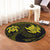 Hawaiian Two Turtle Polynesian Round Carpet Yellow AH - Polynesian Pride