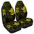 Hawaiian Two Turtle Polynesian Car Seat Covers Yellow AH Universal Fit Black - Polynesian Pride