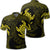 Hawaiian Two Turtle Polynesian Polo Shirt Yellow Unisex Black - Polynesian Pride