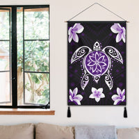 Hawaiian Violet Turtle Plumeria Hanging Poster AH - Polynesian Pride