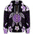 Hawaiian Violet Turtle Plumeria Zip Hoodie - Polynesian Pride