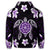 Hawaiian Violet Turtle Plumeria Zip Hoodie - Polynesian Pride