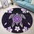 Hawaiian Violet Turtle Plumeria Round Carpet AH - Polynesian Pride