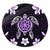 Hawaiian Violet Turtle Plumeria Round Carpet AH Round Carpet Luxurious Plush - Polynesian Pride