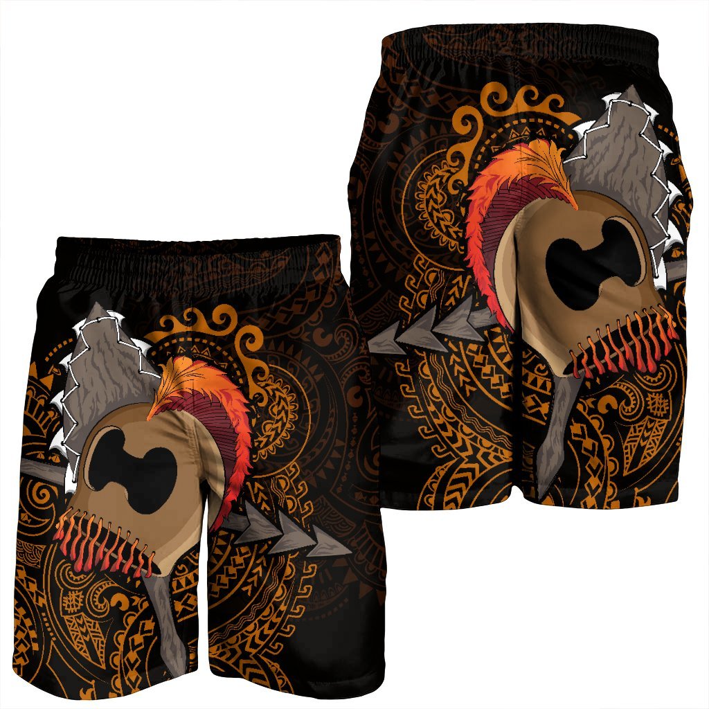 Hawaiian Warrior Helmet Kanaka Polynesian Men's Shorts - AH - Polynesian Pride