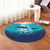 Hawaiian Whale And Turtle In Sunset Polynesian Round Carpet - AH - Polynesian Pride