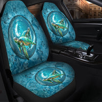 Hawaiian Whirlpool Turtle Polynesian Car Seat Covers - AH - Polynesian Pride
