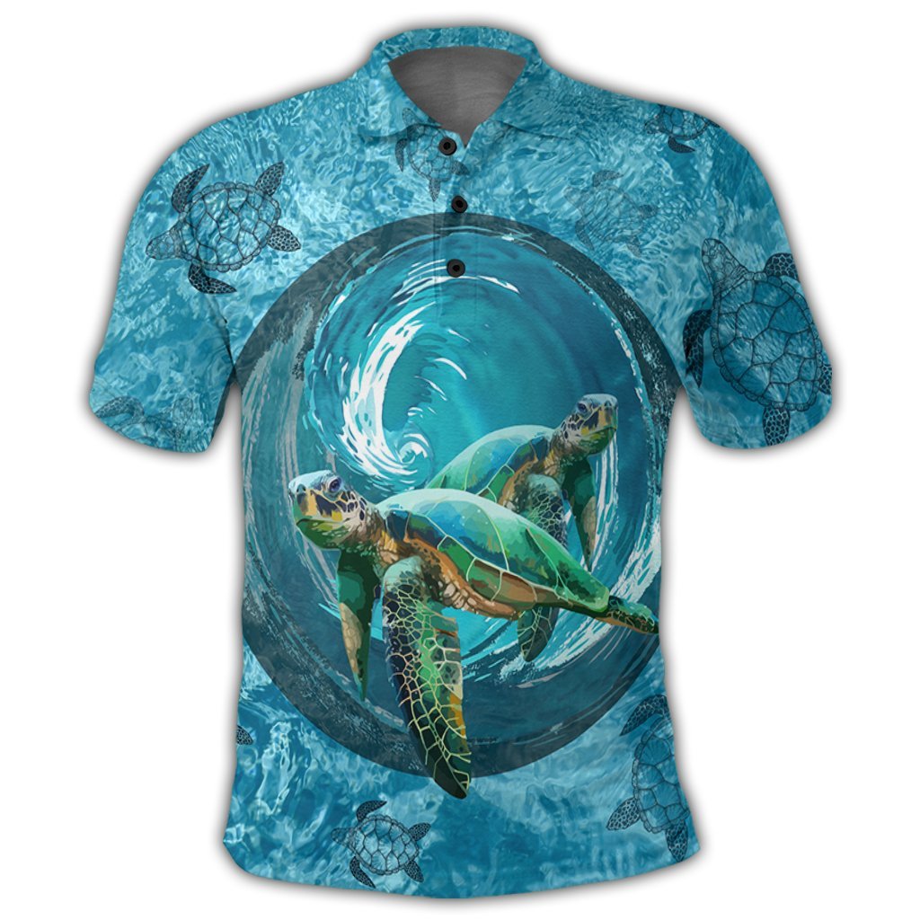 Hawaiian Whirlpool Turtle Polynesian Polo Shirt - Polynesian Pride