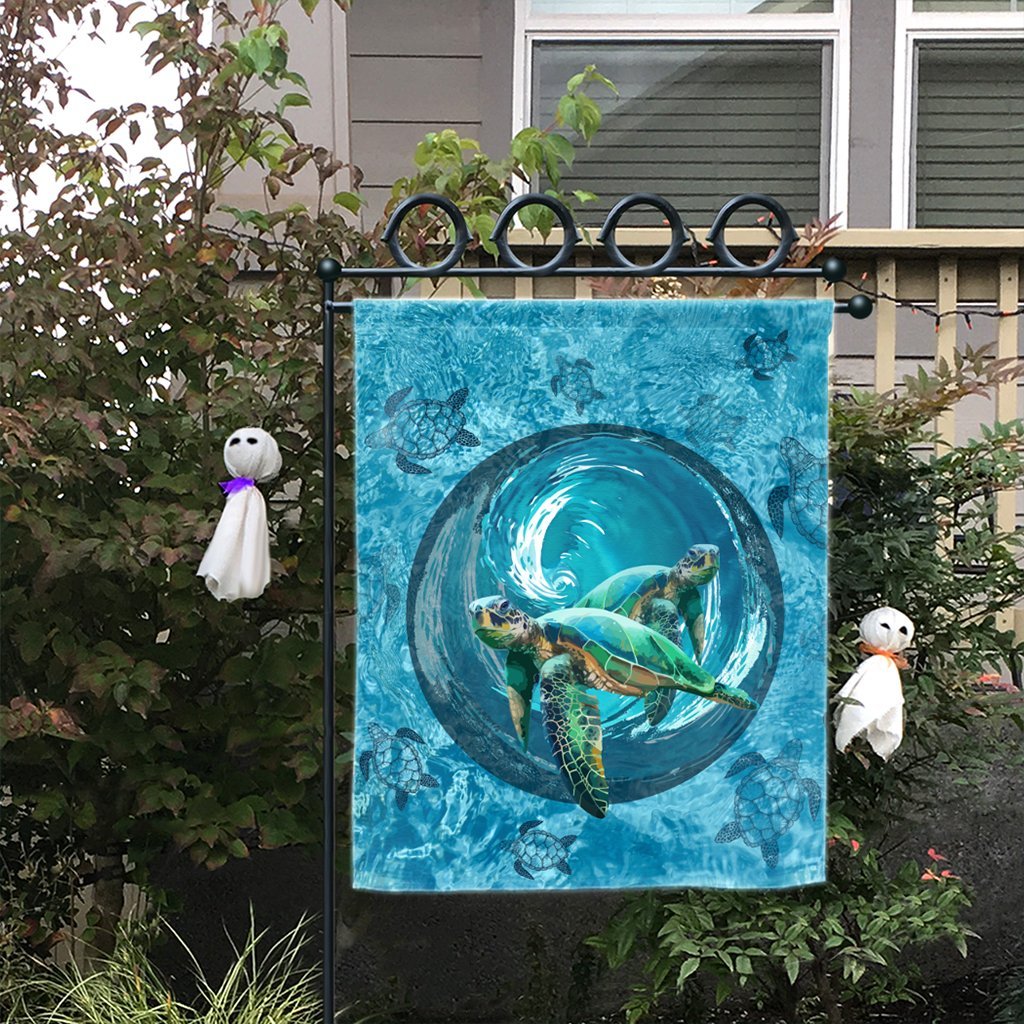 Hawaiian Whirlpool Turtle Polynesian Flag - AH - Polynesian Pride