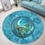 Hawaiian Whirlpool Turtle Polynesian Round Carpet - AH - Polynesian Pride