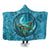 Hawaiian Whirlpool Turtle Polynesian Hooded Blanket - AH Hooded Blanket White - Polynesian Pride