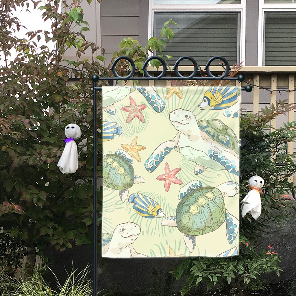 Hawaiian World Animals In Sea Flag - AH - Polynesian Pride