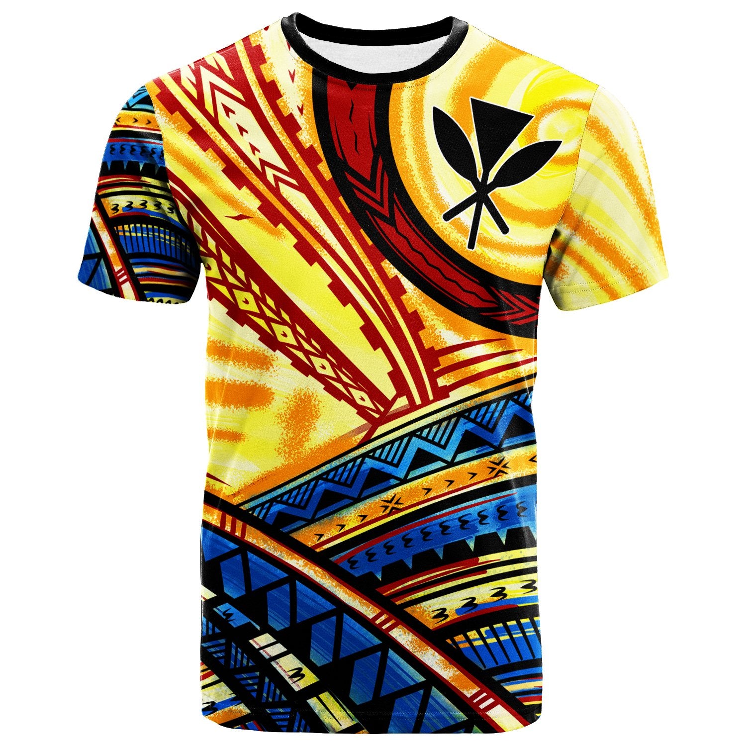 Hawaii T Shirt The Twilight of Hawaii Paint Style Unisex Yellow - Polynesian Pride