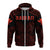 Hawaiian Kanaka Map Polynesian Hoodie Zip Red Brad Style - Polynesian Pride