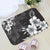 Hibiscus And Plumeria B&W Door Mat AH - Polynesian Pride