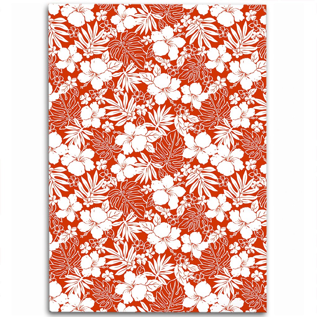 Hibiscus Flower Pattern Area Rug - AH Luxurious - Polynesian Pride