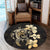 Hibiscus Plumeria Mix Polynesian Turtle Round Carpet - AH - Polynesian Pride