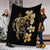 Hibiscus Plumeria Mix Polynesian Turtle Premium Blankets - AH - Polynesian Pride