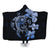 Hibiscus Plumeria Mix Polynesian Turtle Hooded Blanket Blue - AH Hooded Blanket White - Polynesian Pride