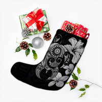 Hibiscus Plumeria Mix Polynesian Turtle Christmas Stocking Gray - AH - Polynesian Pride