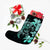 Hibiscus Plumeria Mix Polynesian Turtle Christmas Stocking Turquoise - AH - Polynesian Pride