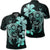 Hibiscus Plumeria Mix Polynesian Turtle Polo Shirt Turquoise Unisex Black - Polynesian Pride