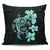 Hibiscus Plumeria Mix Polynesian Turtle Pillow Covers Turquoise - AH Pillow Covers Black - Polynesian Pride