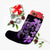 Hibiscus Plumeria Mix Polynesian Turtle Christmas Stocking Violet - AH - Polynesian Pride